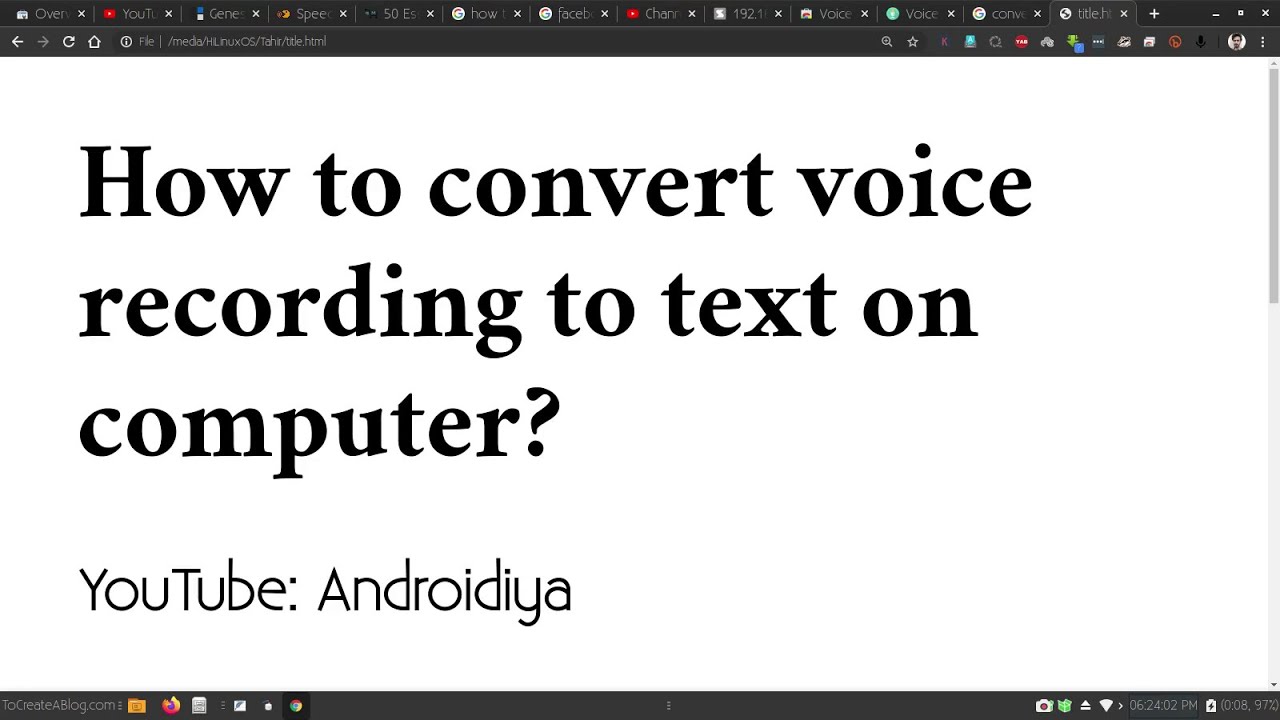 convert voice recording to text